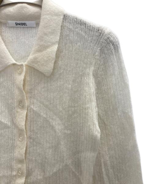 Snidel（スナイデル）Snidel (スナイデル) シアーモヘヤポロニット ホワイト サイズ:Ｍの古着・服飾アイテム