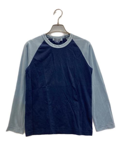 COMME des GARCONS COMME des GARCONS（コムデギャルソン コムデギャルソン）COMME des GARCONS COMME des GARCONS (コムデギャルソン コムデギャルソン) 後染めラグランカットソー ブルー サイズ:SSの古着・服飾アイテム