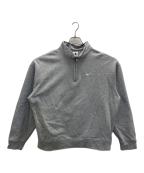 NIKEナイキ）の古着「ソロ スウッシュ HW BB QZ L/S フーディ」｜グレー