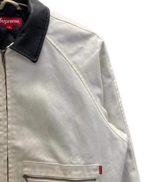 SUPREME（シュプリーム）SUPREME (シュプリーム) Leather Collar Work Jacket ホワイト サイズ:36の古着・服飾アイテム