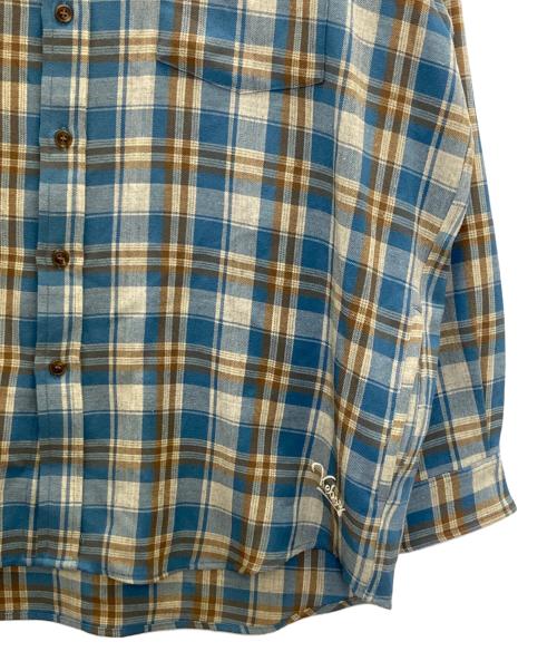 KEBOZ（ケボズ）KEBOZ (ケボズ) チェックシャツ ブルー サイズ:Lの古着・服飾アイテム