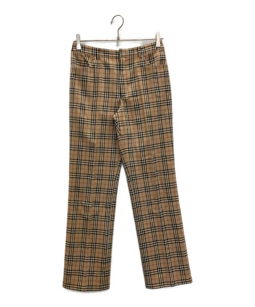 BURBERRY BLUE LABEL（バーバリー ブルー レーベル）BURBERRY BLUE LABEL (バーバリー ブルー レーベル) チェックパンツ ベージュ サイズ:38の古着・服飾アイテム