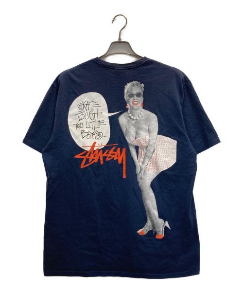 stussy（ステューシー）stussy (ステューシー) SKATE TOUGH TEE ネイビー サイズ:Lの古着・服飾アイテム