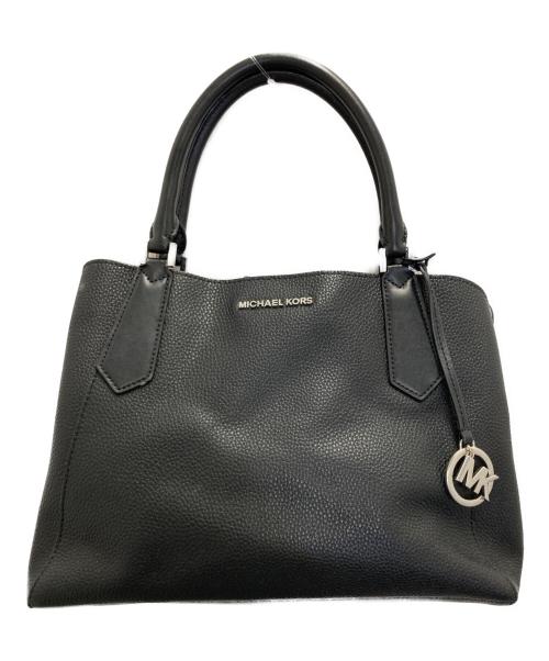MICHAEL KORS（マイケルコース）MICHAEL KORS (マイケルコース) レザーチャームトートバッグ ブラックの古着・服飾アイテム