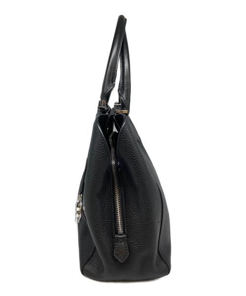 MICHAEL KORS（マイケルコース）MICHAEL KORS (マイケルコース) レザーチャームトートバッグ ブラックの古着・服飾アイテム