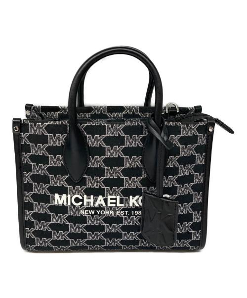 MICHAEL KORS（マイケルコース）MICHAEL KORS (マイケルコース) ミレラ MKシグネチャーキャンバスショルダーバッグ ブラックの古着・服飾アイテム