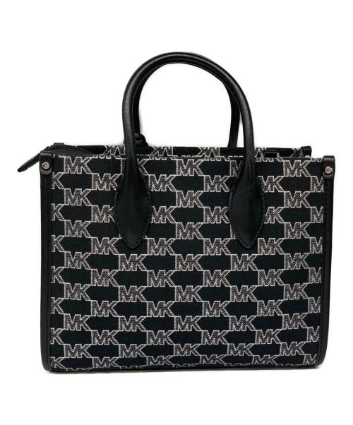 MICHAEL KORS（マイケルコース）MICHAEL KORS (マイケルコース) ミレラ MKシグネチャーキャンバスショルダーバッグ ブラックの古着・服飾アイテム