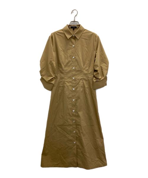 theory（セオリー）theory (セオリー) Relaxed Poplin Fixed Sleeve Dress ブラウン サイズ:Sの古着・服飾アイテム