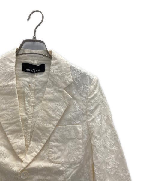 tricot COMME des GARCONS（トリココムデギャルソン）tricot COMME des GARCONS (トリココムデギャルソン) レーステーラードジャケット アイボリー サイズ:Sの古着・服飾アイテム