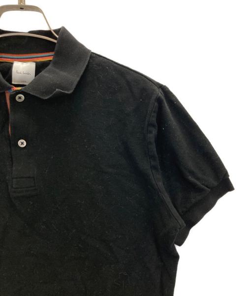 PAUL SMITH（ポールスミス）PAUL SMITH (ポールスミス) アーティストストライプ ポロシャツ ブラック サイズ:Lの古着・服飾アイテム