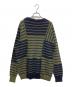 sacai (サカイ) ボーダーニット ネイビー×オリーブ サイズ:M：7000円