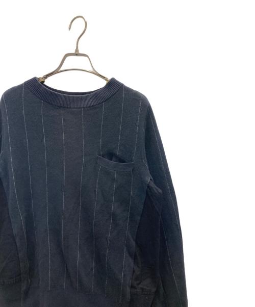 sacai（サカイ）sacai (サカイ) 異素材ドッキングワンピース ネイビー サイズ:Mの古着・服飾アイテム