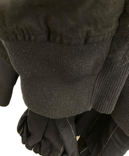sacai（サカイ）sacai (サカイ) 異素材ドッキングワンピース ネイビー サイズ:Mの古着・服飾アイテム