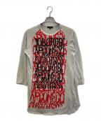 COMME des GARCONS HOMME PLUSコムデギャルソンオムプリュス）の古着「プリントカットソー」｜グレー