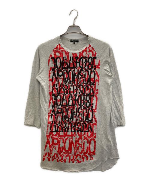 COMME des GARCONS HOMME PLUS（コムデギャルソンオムプリュス）COMME des GARCONS HOMME PLUS (コムデギャルソンオムプリュス) プリントカットソー グレー サイズ:Sの古着・服飾アイテム