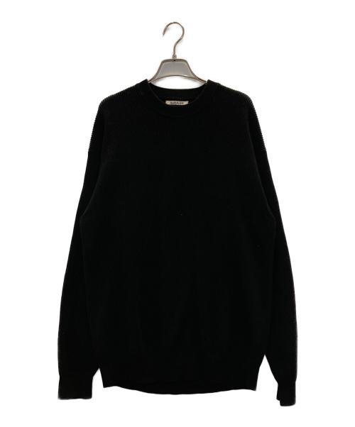 AURALEE（オーラリー）AURALEE (オーラリー) SUPER HARD TWIST RIB KNIT P/O ブラック サイズ:4の古着・服飾アイテム