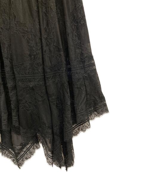 nissa（ニッサ）NISSA (ニッサ) レーススカート ブラック サイズ:40の古着・服飾アイテム