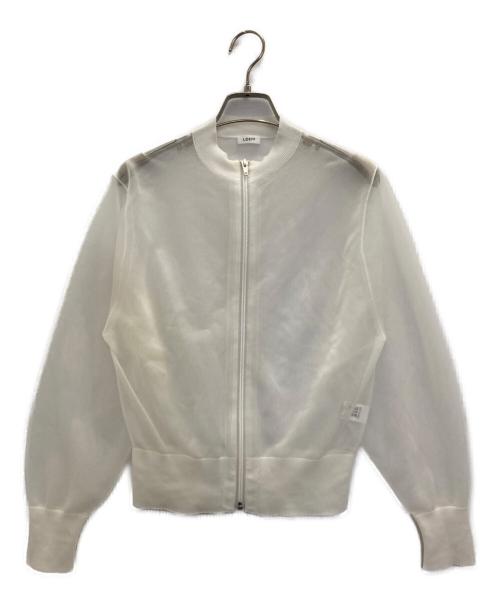 LOEFF（ロエフ）LOEFF (ロエフ) シアージップカーディガン ホワイト サイズ:不明の古着・服飾アイテム
