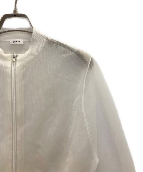 LOEFF（ロエフ）LOEFF (ロエフ) シアージップカーディガン ホワイト サイズ:不明の古着・服飾アイテム