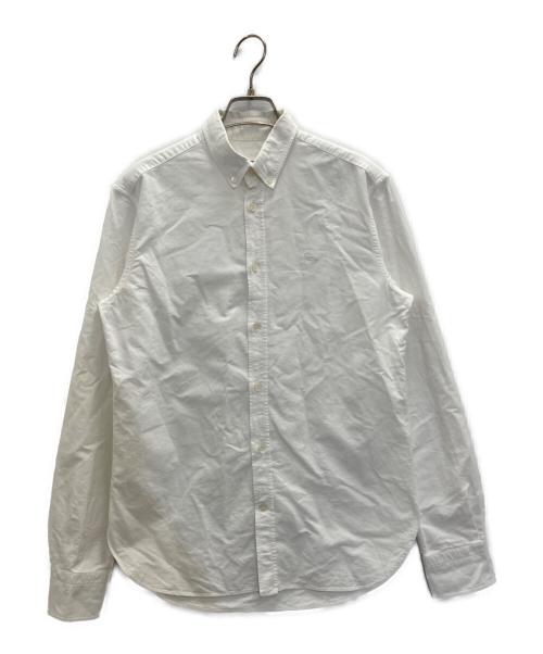 maison kitsune（メゾンキツネ）MAISON KITSUNE (メゾンキツネ) ボタンダウンシャツ ホワイト サイズ:38の古着・服飾アイテム