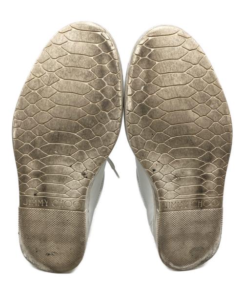 JIMMY CHOO（ジミーチュウ）JIMMY CHOO (ジミーチュウ) スタースタッズロゴプレートスニーカー ホワイト サイズ:42の古着・服飾アイテム