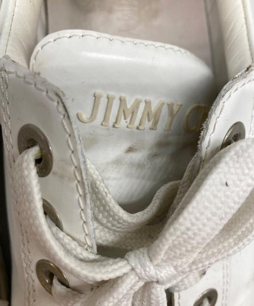 JIMMY CHOO（ジミーチュウ）JIMMY CHOO (ジミーチュウ) スタースタッズロゴプレートスニーカー ホワイト サイズ:42の古着・服飾アイテム