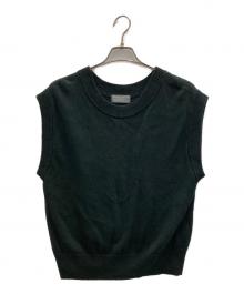 MARGARET HOWELL（マーガレットハウエル）の古着「LINEN COTTON SILK SLIPOVERニットベスト」｜グリーン