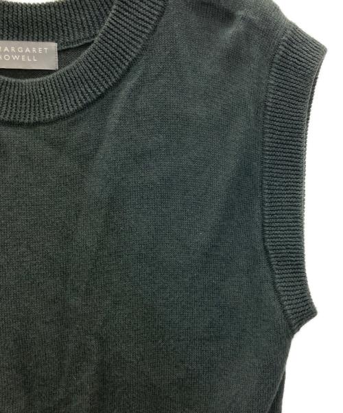 MARGARET HOWELL（マーガレットハウエル）MARGARET HOWELL (マーガレットハウエル) LINEN COTTON SILK SLIPOVERニットベスト グリーン サイズ:2の古着・服飾アイテム