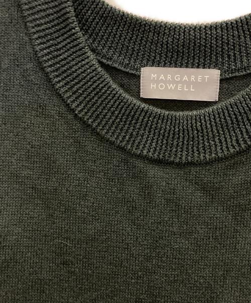 MARGARET HOWELL（マーガレットハウエル）MARGARET HOWELL (マーガレットハウエル) LINEN COTTON SILK SLIPOVERニットベスト グリーン サイズ:2の古着・服飾アイテム