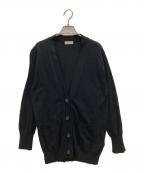 MARGARET HOWELLマーガレットハウエル）の古着「COTTON CASHMERE CARDIGAN」｜ブラック