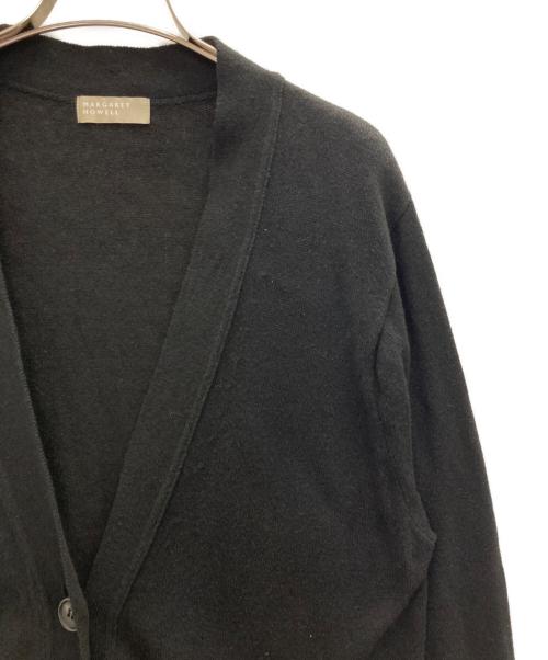 MARGARET HOWELL（マーガレットハウエル）MARGARET HOWELL (マーガレットハウエル) COTTON CASHMERE CARDIGAN ブラック サイズ:2の古着・服飾アイテム