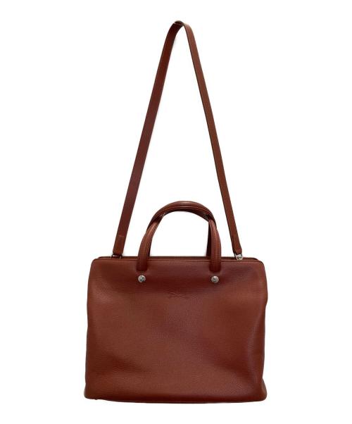 LONGCHAMP（ロンシャン）LONGCHAMP (ロンシャン) 2wayレザーバッグ ブラウンの古着・服飾アイテム