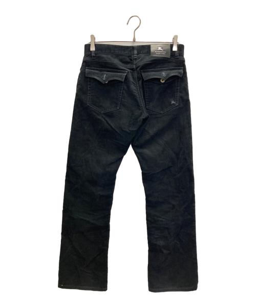 BURBERRY BLACK LABEL（バーバリーブラックレーベル）BURBERRY BLACK LABEL (バーバリーブラックレーベル) バックホース刺繍コーデュロイパンツ ブラック サイズ:SIZE73CMの古着・服飾アイテム