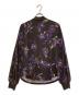 LAUREN RALPH LAUREN (ローレンラルフローレン) Floral Stretch Jersey Tie-Neck Top ブラウン サイズ:M：5000円