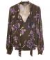 中古・古着 LAUREN RALPH LAUREN (ローレンラルフローレン) Floral Stretch Jersey Tie-Neck Top ブラウン サイズ:M：5000円