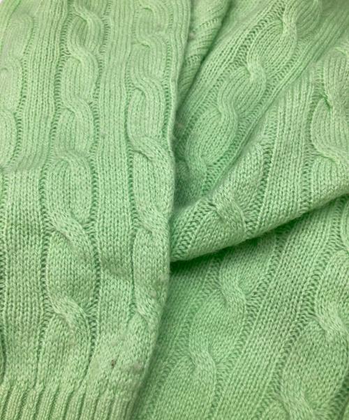 POLO RALPH LAUREN（ポロ・ラルフローレン）POLO RALPH LAUREN (ポロ・ラルフローレン) ウールカシミヤケーブルニット グリーン サイズ:Ｍの古着・服飾アイテム