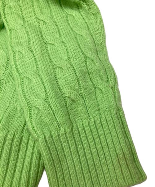 POLO RALPH LAUREN（ポロ・ラルフローレン）POLO RALPH LAUREN (ポロ・ラルフローレン) ウールカシミヤケーブルニット グリーン サイズ:Ｍの古着・服飾アイテム