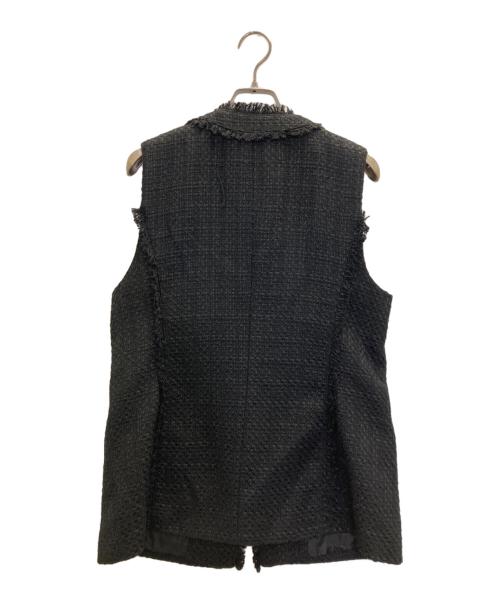 CADUNE（カデュネ）CADUNE (カデュネ) スプリングツイードジレ ブラック サイズ:SIZE36の古着・服飾アイテム
