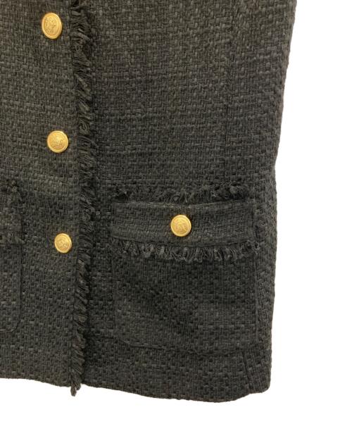 CADUNE（カデュネ）CADUNE (カデュネ) スプリングツイードジレ ブラック サイズ:SIZE36の古着・服飾アイテム