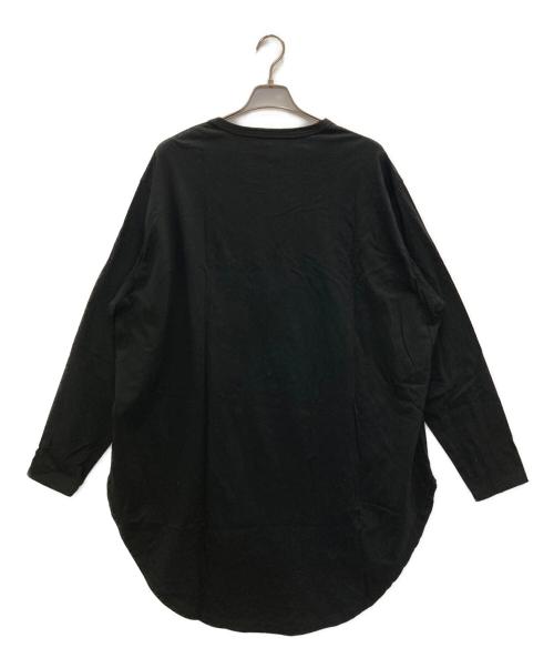 GROUND Y（グラウンドワイ）GROUND Y (グラウンドワイ) cotton jersey jumbo round long sleeve ブラック サイズ:3の古着・服飾アイテム