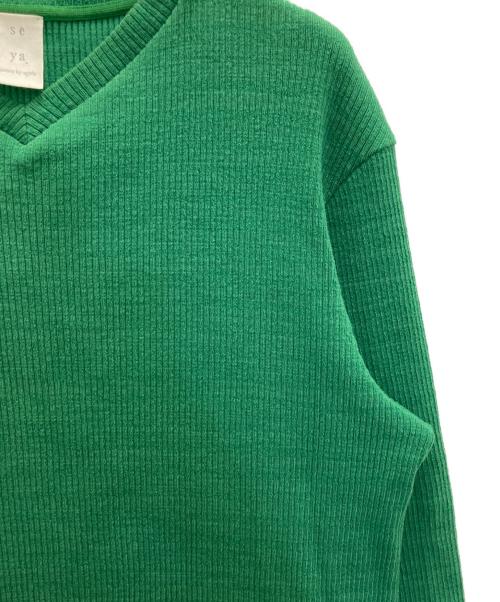 seya.（セヤ）seya. (セヤ) DRY RIB SWEAT グリーン サイズ:Ｌの古着・服飾アイテム