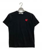 PLAY COMME des GARCONSプレイコムデギャルソン）の古着「ハートワッペンTシャツ」｜ブラック