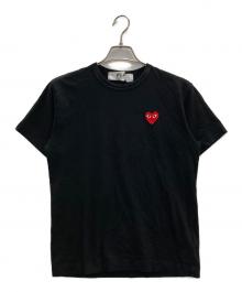 PLAY COMME des GARCONS（プレイコムデギャルソン）の古着「ハートワッペンTシャツ」｜ブラック