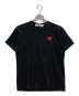 PLAY COMME des GARCONS（プレイコムデギャルソン）の古着「ハートワッペンTシャツ」｜ブラック