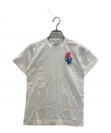 COMME des GARCONS COMME des GARCONS（コムデギャルソン コムデギャルソン）の古着「花柄刺繍ワッペンTee」｜ネイビー