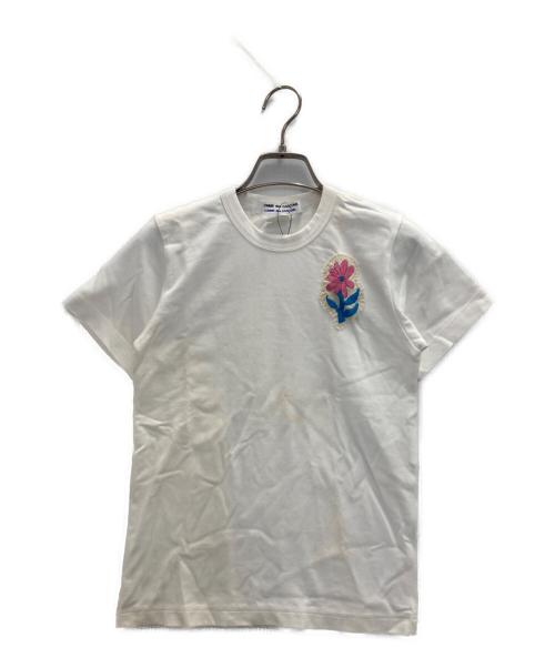 COMME des GARCONS COMME des GARCONS（コムデギャルソン コムデギャルソン）COMME des GARCONS COMME des GARCONS (コムデギャルソン コムデギャルソン) 花柄刺繍ワッペンTee ネイビー サイズ:SSの古着・服飾アイテム