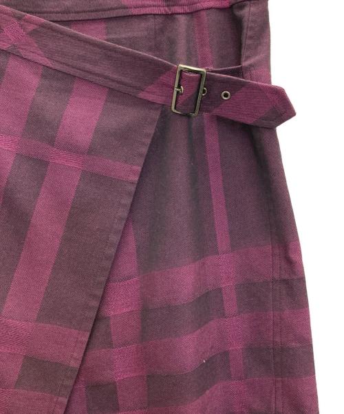 BURBERRY LONDON（バーバリーロンドン）BURBERRY LONDON (バーバリーロンドン) ラップスカート パープル サイズ:13の古着・服飾アイテム