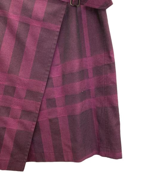BURBERRY LONDON（バーバリーロンドン）BURBERRY LONDON (バーバリーロンドン) ラップスカート パープル サイズ:13の古着・服飾アイテム