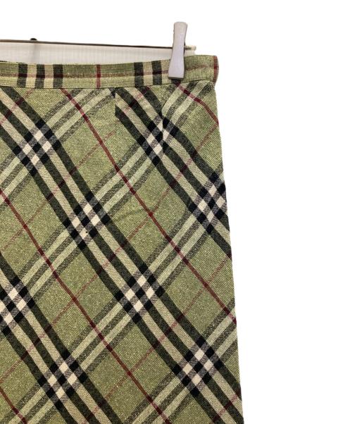 BURBERRY LONDON（バーバリーロンドン）BURBERRY LONDON (バーバリーロンドン) チェックロングスカート グリーン サイズ:15の古着・服飾アイテム
