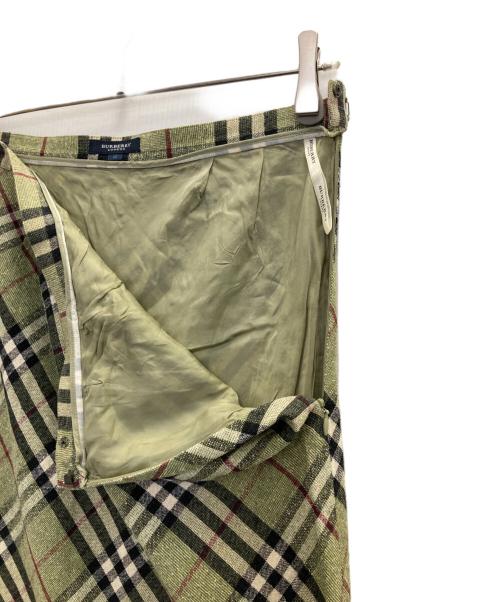 BURBERRY LONDON（バーバリーロンドン）BURBERRY LONDON (バーバリーロンドン) チェックロングスカート グリーン サイズ:15の古着・服飾アイテム